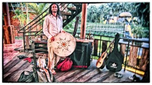 Shervin preparing for a Sound Medicine Event at the Yoga Barn, Bali.